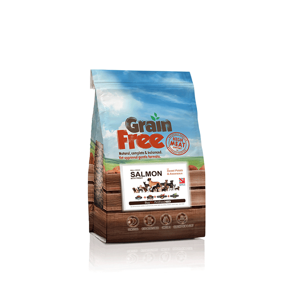 Small Breed Salmon with Trout Sweet Potato & Asparagus Grain Free Dog Food (6Kg)